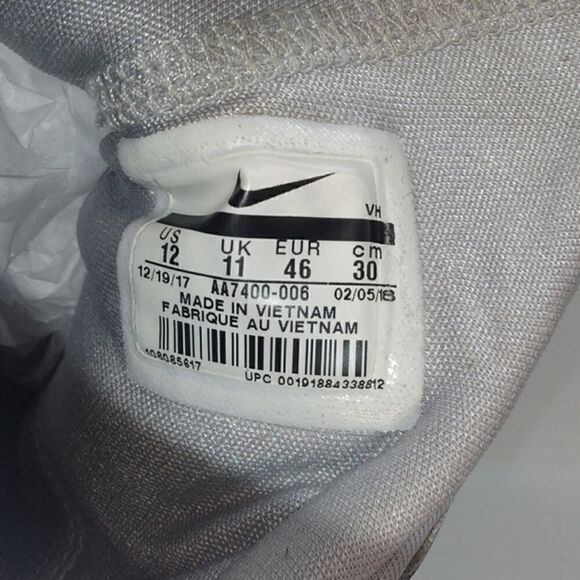 Nike Rival Mens Pre-owned Gray & White Athletic Sneakers - sz. 12 main image 6